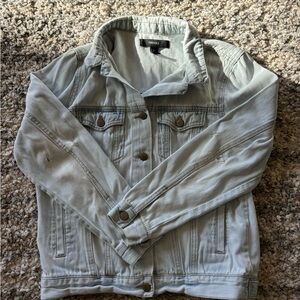 Forever 21 Distressed Light Jean Jacket